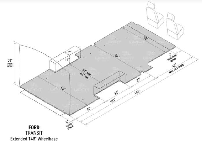 Tucson Deliveries cargo van dimensions.