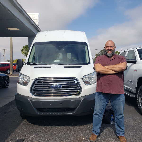 Delivery and expediting cargo van, Ford Transit Hi-Roof Extended.